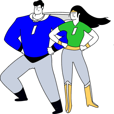 Super characters to represent that Shipa is hiring people