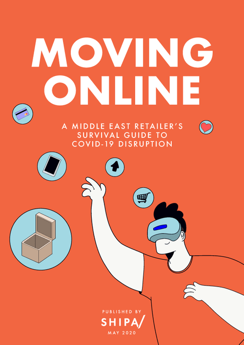 Person with VR goggles for online moving experience with Shipa